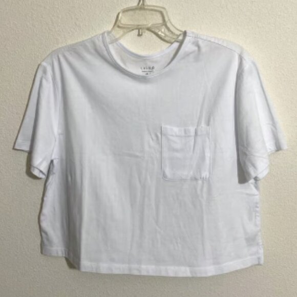 CALME Tops - CALME Women's Cropped Boxy Pocket Tee T-Shirt Size XS